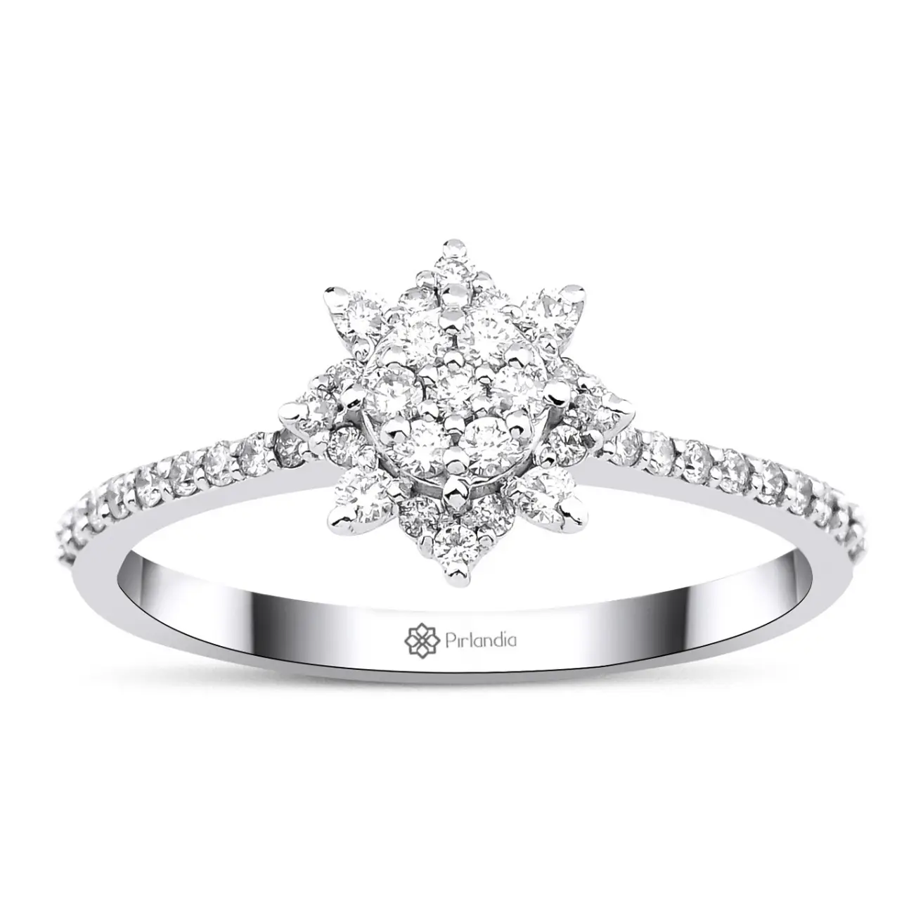 0,30 Karat Pırlanta Lotus Yüzük