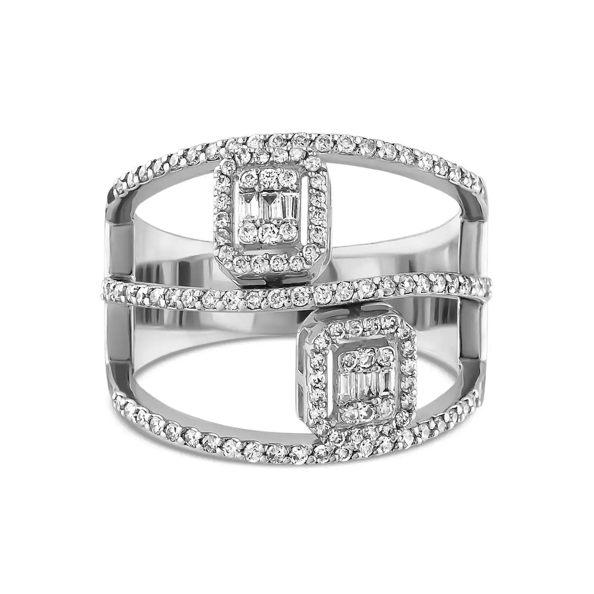 0,57 Karat Pırlanta Baget Yüzük